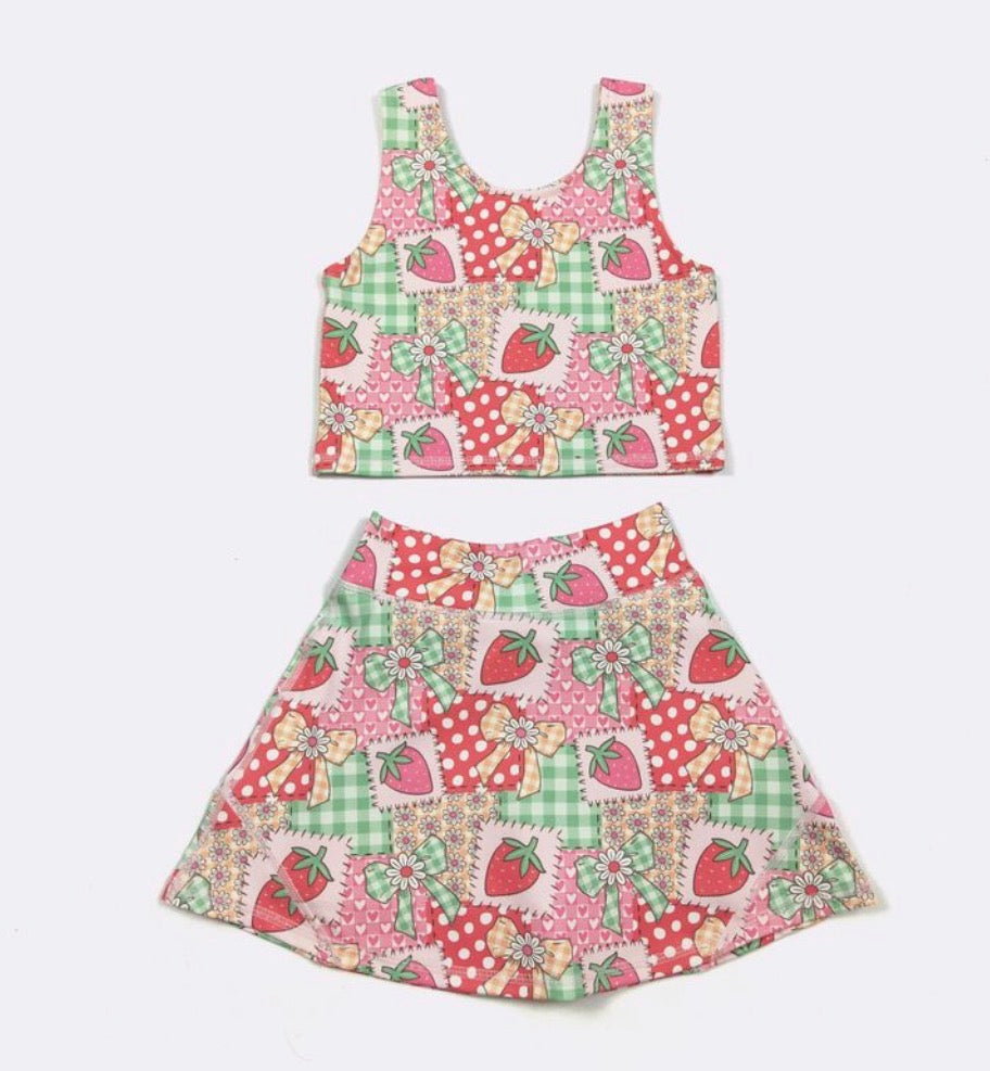 Strawberry Patch girls athletic set