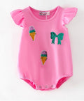 Scoops & Bows Ruffle Romper