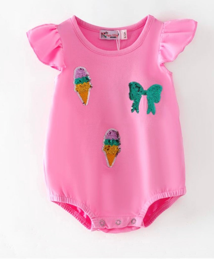 Scoops & Bows Ruffle Romper