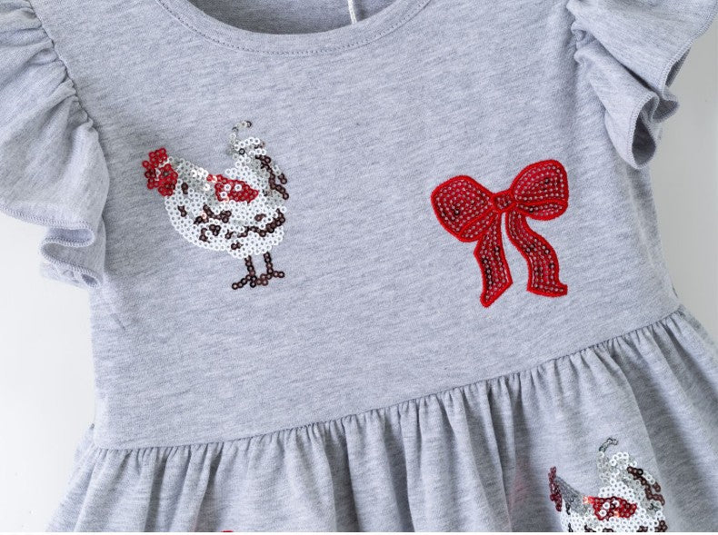 LIL MISS HEN SEQUIN DRESS