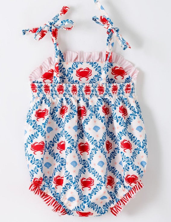 CRABBY IN THE USA GIRLS ROMPER