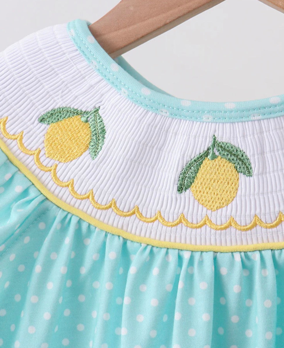 Teal Lemon Girls Set