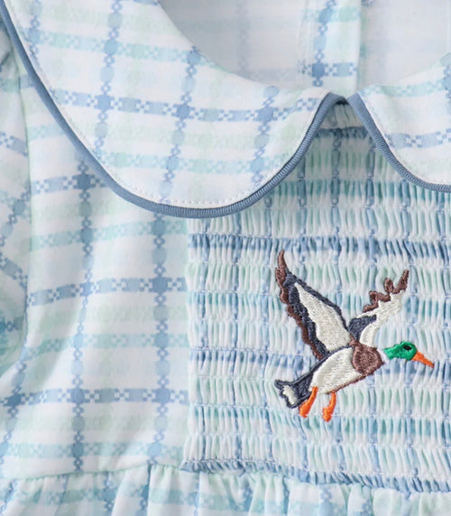Blue Mallard Plaid Dress