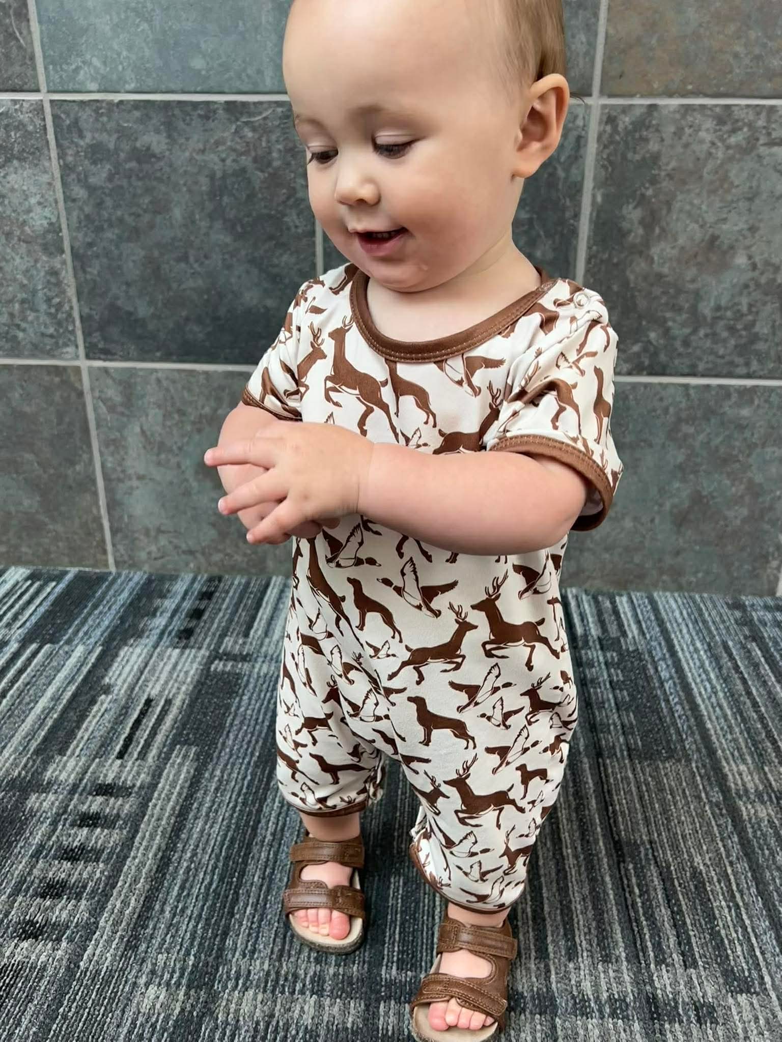 Ducks & Bucks Boy Romper