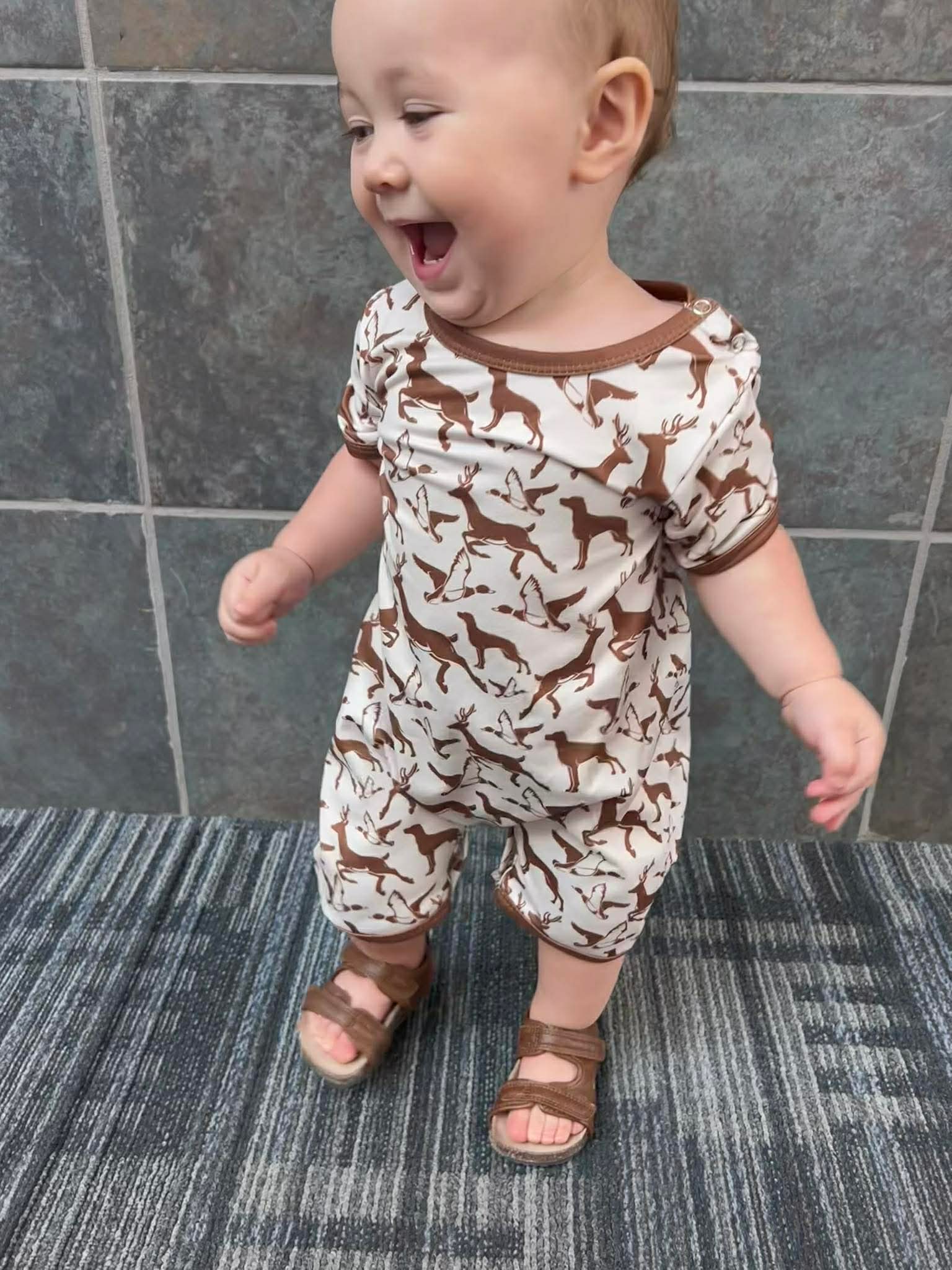Ducks & Bucks Boy Romper