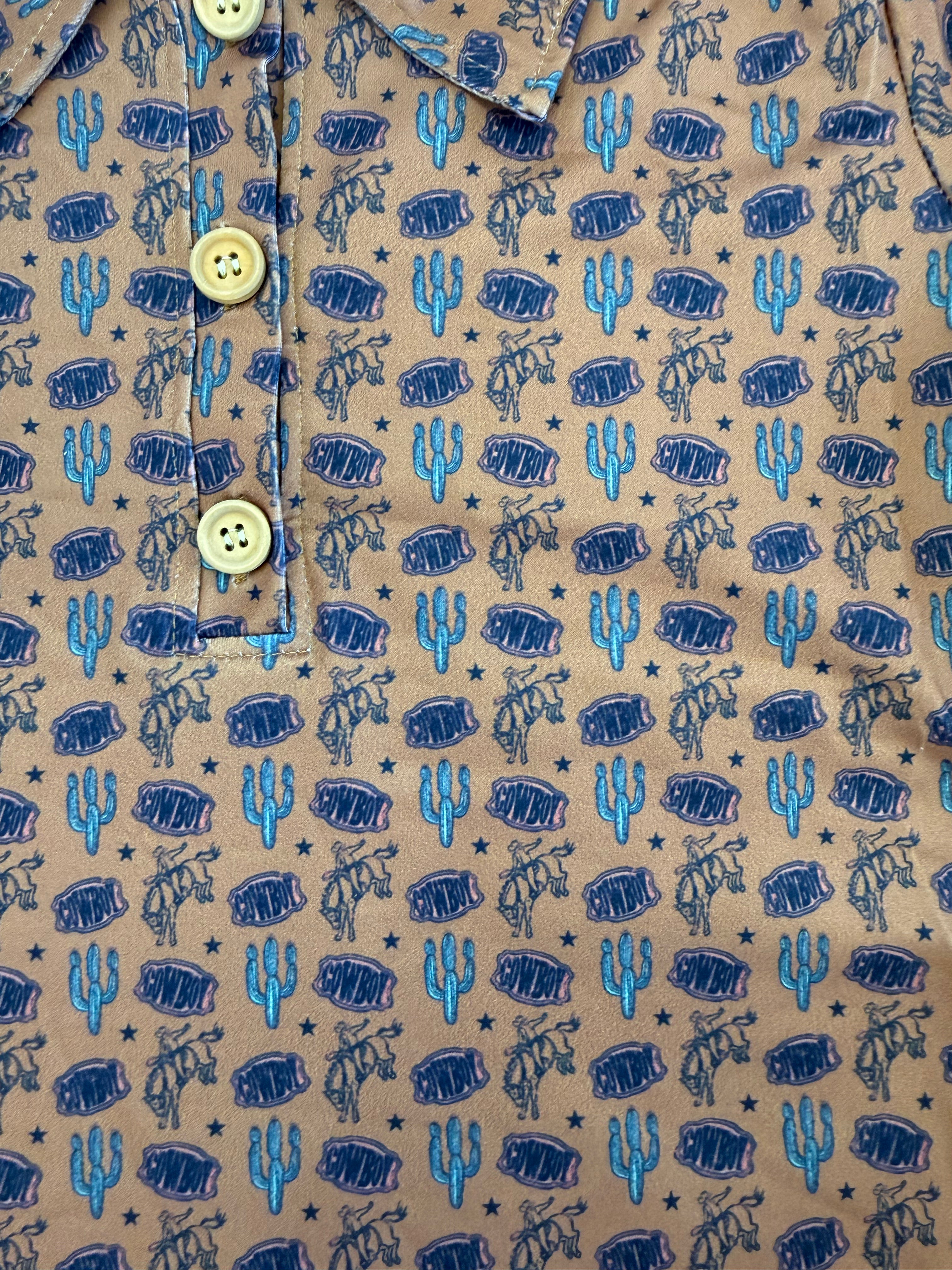 Cowboy Buckle Boy Golf Polo