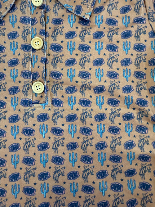 Cowboy Buckle Boy Golf Polo