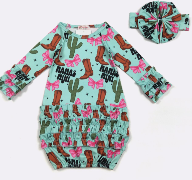 MAMA'S MINI WESTERN GOWN SET